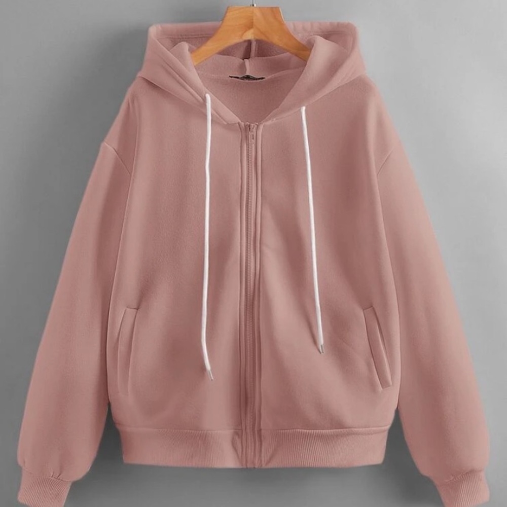 NWT SHEIN zipper placket thermal drop shoulder sweater